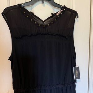 NEW JUICY COUTURE BLACK MESH TANK SIZE XL